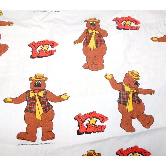 VTG 1990 Australia Kids TV HUMPHREY B BEAR Twin Reversible Duvet Cover - Picture 8 of 12